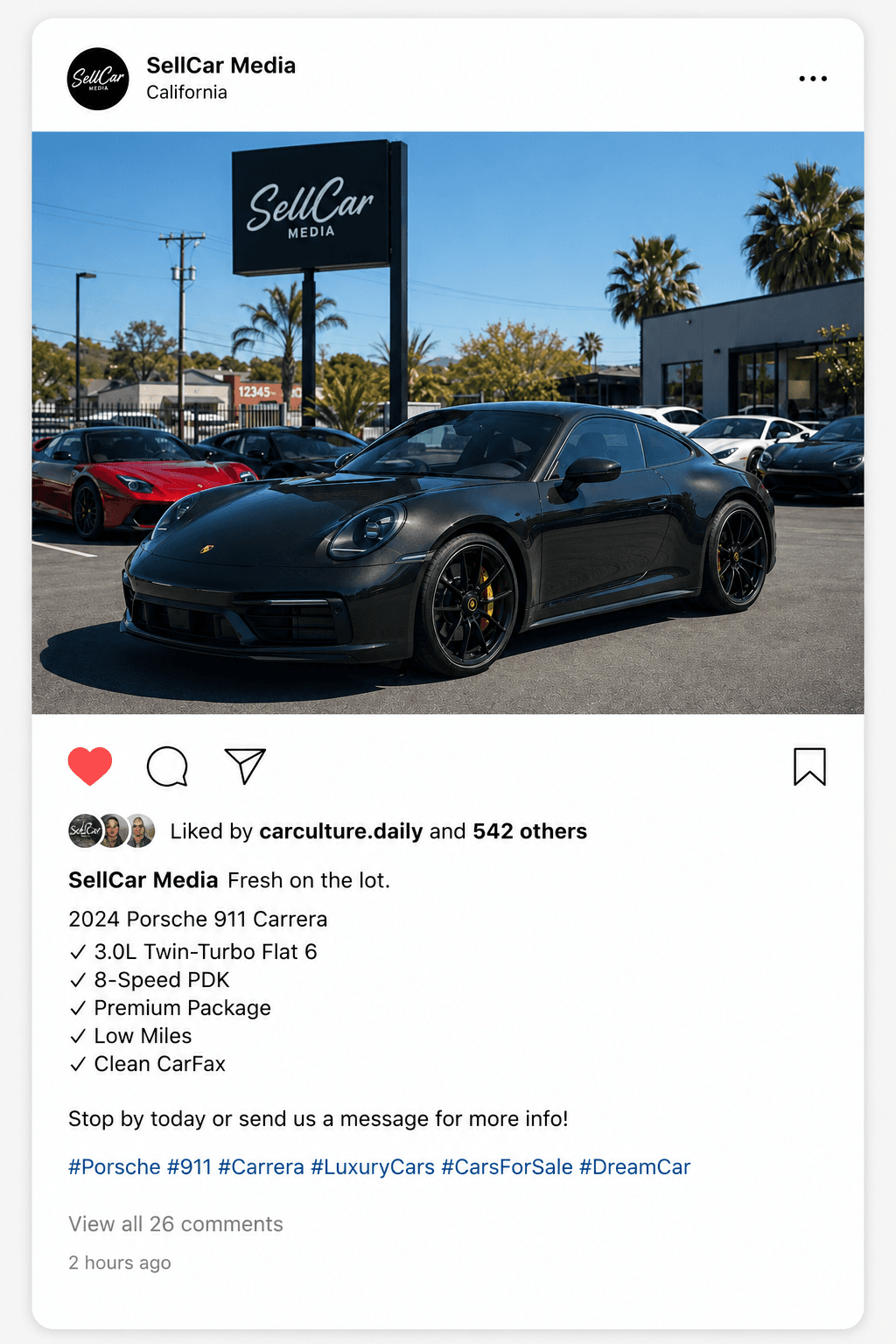 Daily inventory social post example